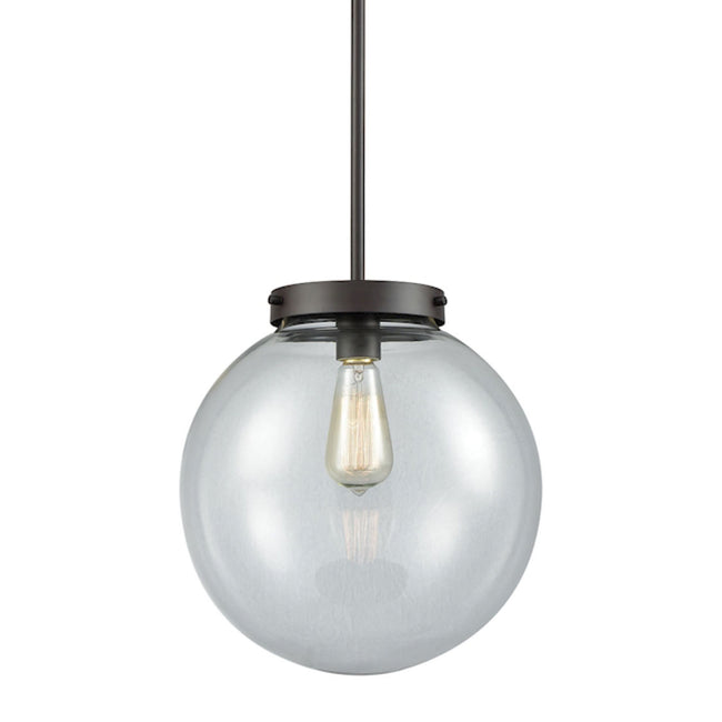 CN129041 - Beckett 12'' Wide 1-Light Mini Pendant - Oil Rubbed Bronze with Clear Glass