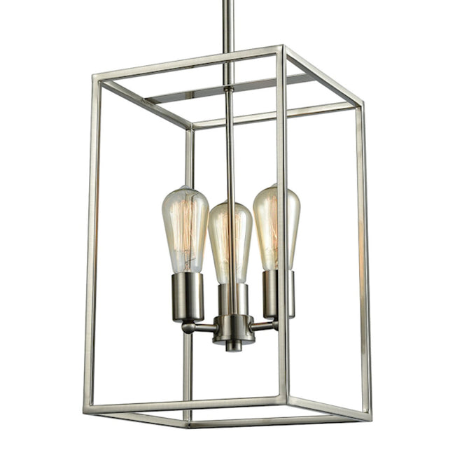 CN15832 - Williamsport 10'' Wide 3-Light Chandelier - Brushed Nickel