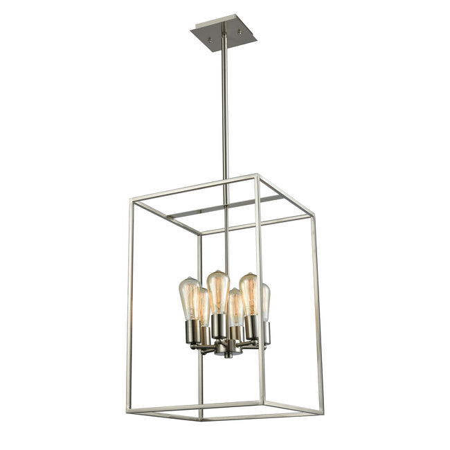 CN15862 - Williamsport 14'' Wide 6-Light Chandelier - Brushed Nickel