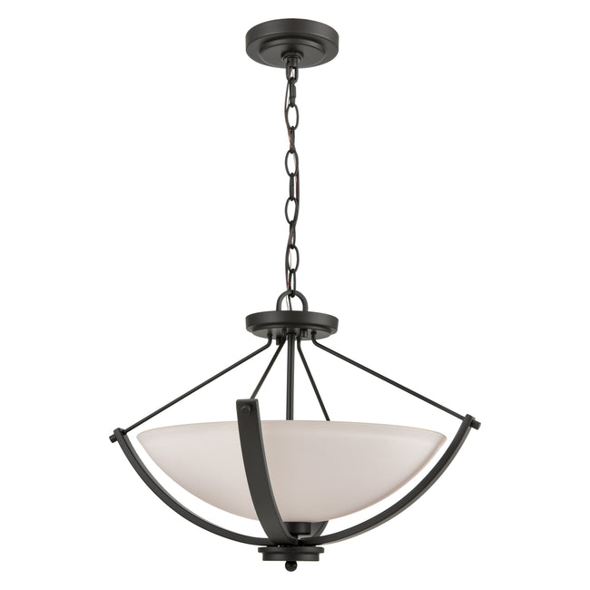 CN170381 - Casual Mission 20'' Wide 3-Light Semi Flush Mount - Oil Rubbed Bronze