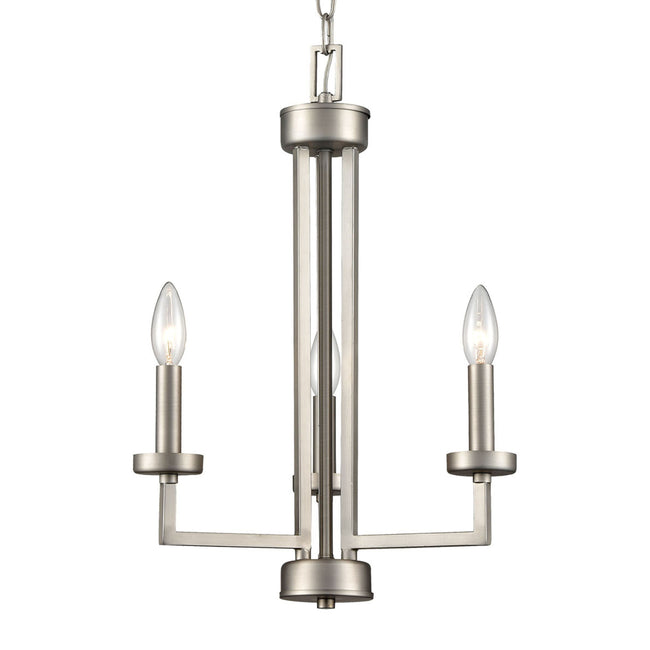 CN240322 - West End 15'' Wide 3-Light Chandelier - Brushed Nickel