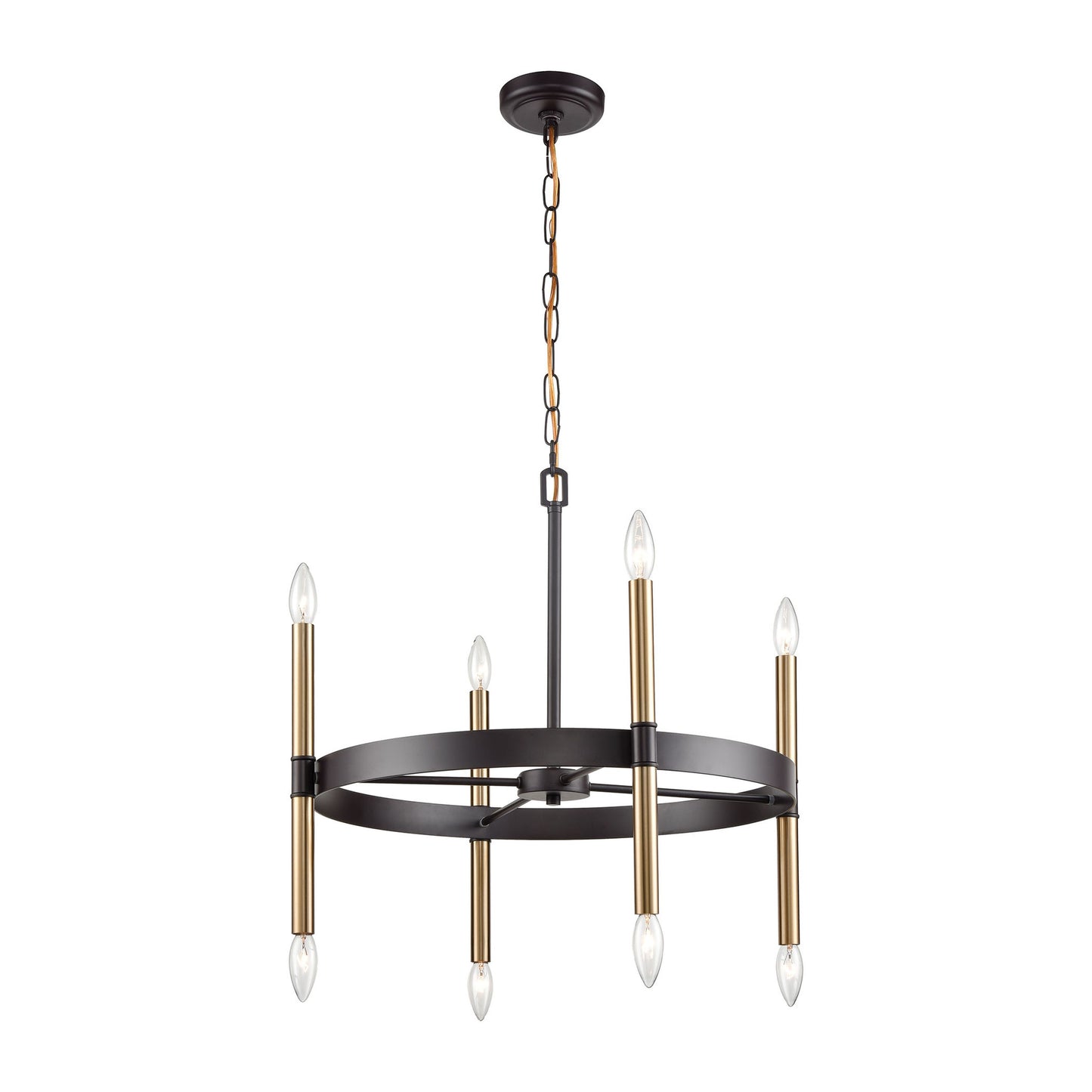 CN260621 - Notre Dame 6-Light Chandelier in Oil Rubbed Bronze and Gold