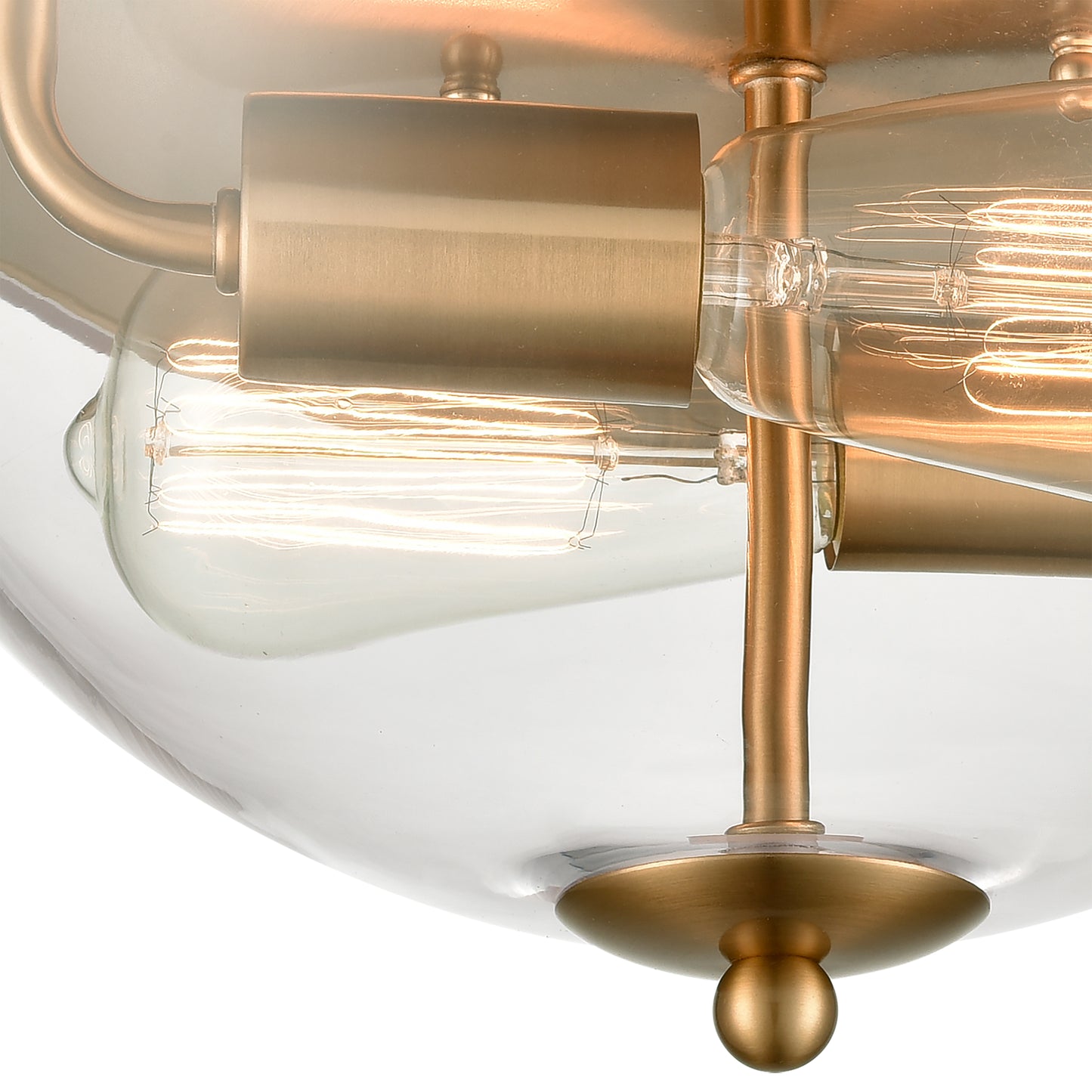 CN280235 - Astoria 13.5'' Wide 2-Light Flush Mount - Satin Gold