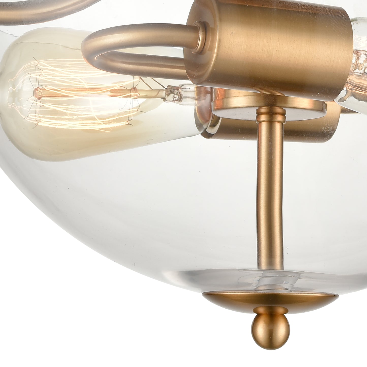 CN280285 - Astoria 15'' Wide 2-Light Semi Flush Mount - Satin Gold