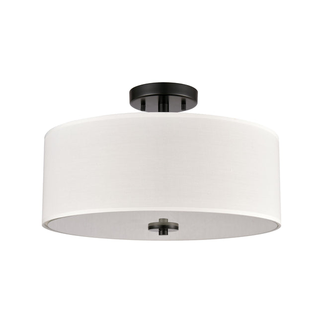 CN290286 - Oakland 16'' Wide 2-Light Semi Flush Mount - Black