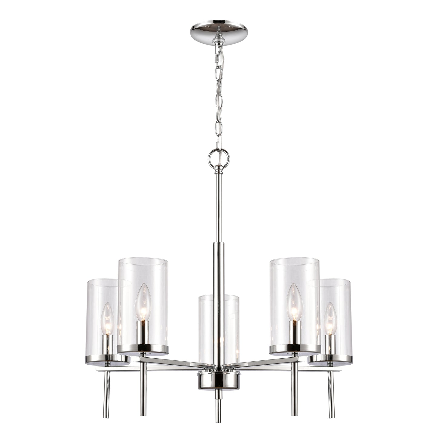 CN290523 - Oakland 25'' Wide 5-Light Chandelier - Chrome