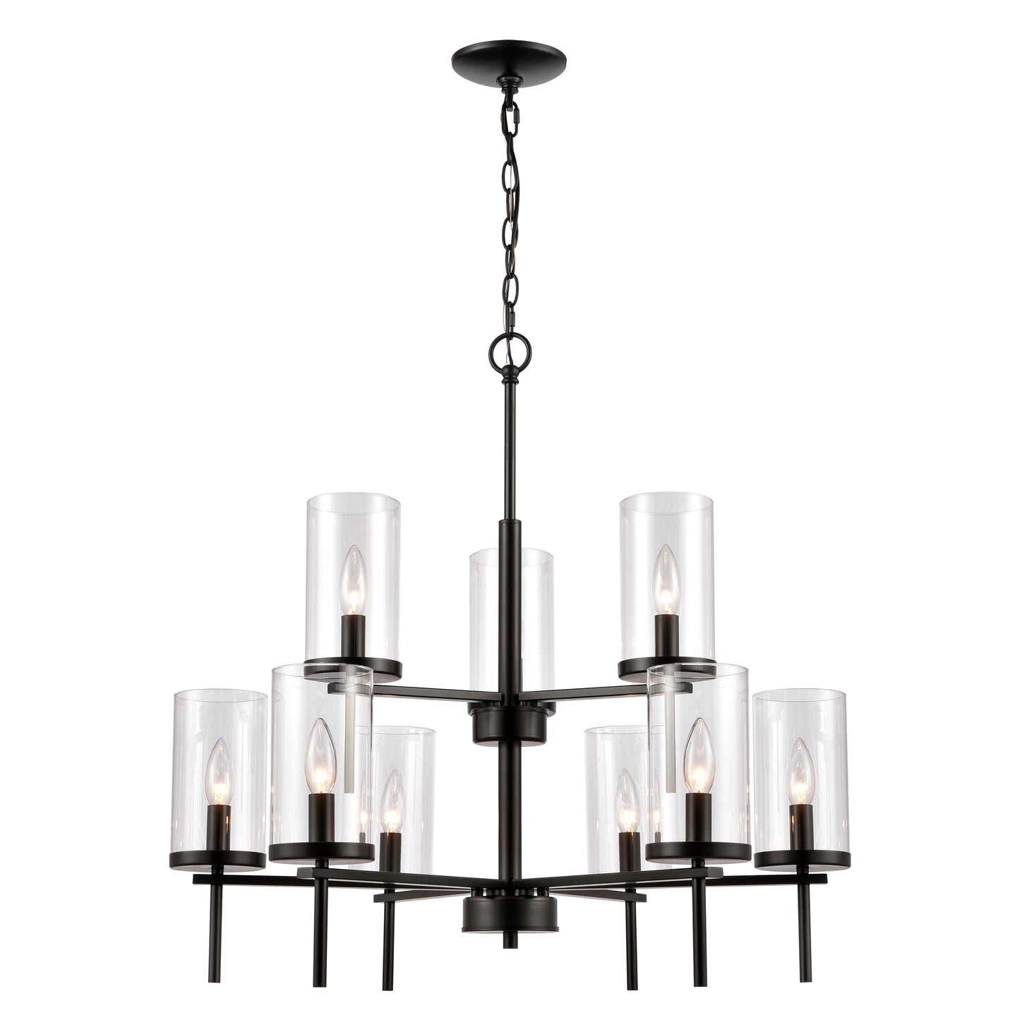 CN290926 - Oakland 28.5'' Wide 9-Light Chandelier - Black