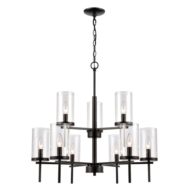 CN290926 - Oakland 28.5'' Wide 9-Light Chandelier - Black