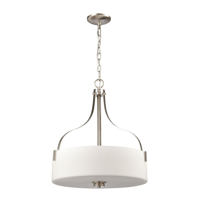 CN300842 - Market Square 18'' Wide 3-Light Pendant - Brushed Nickel