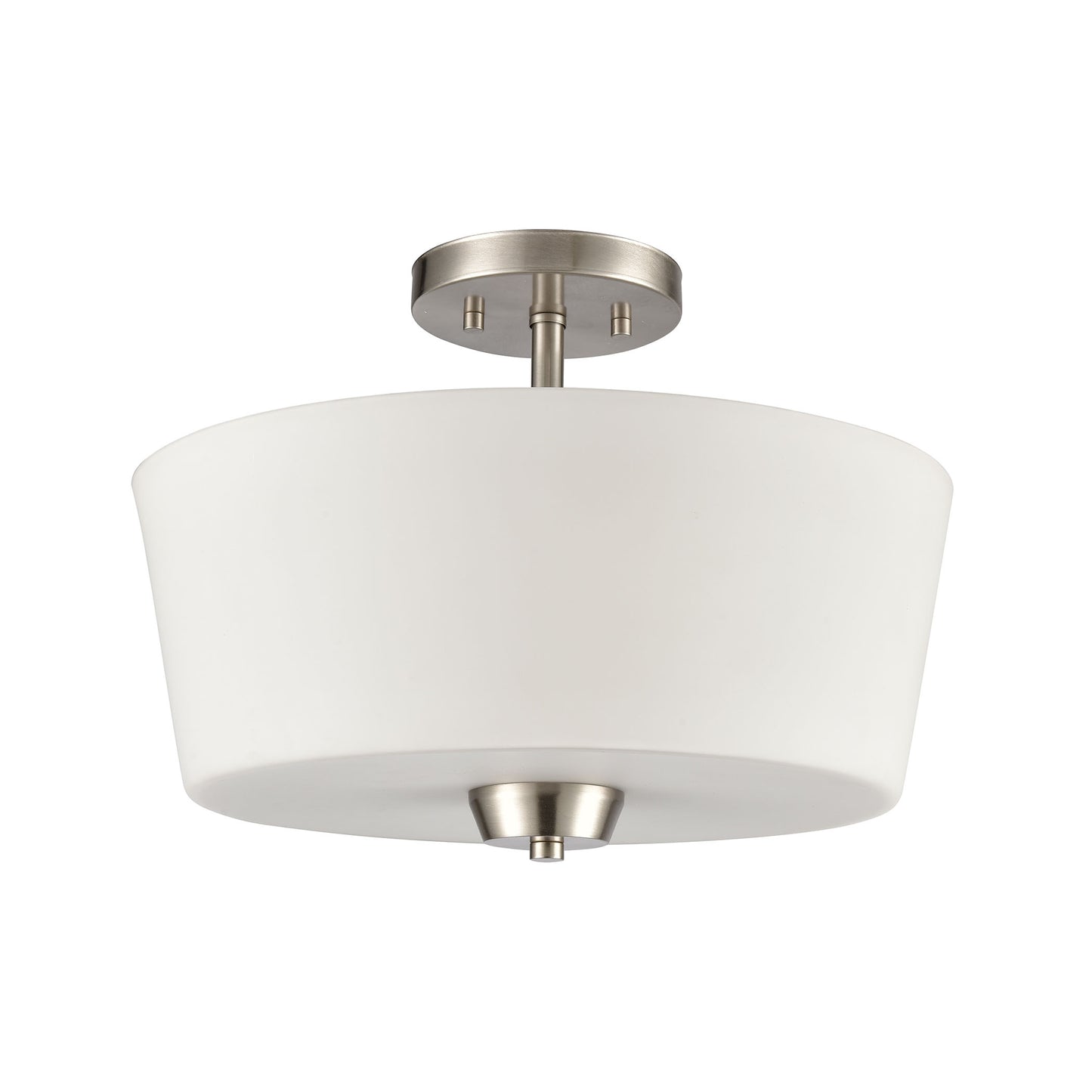 CN310282 - Winslow 15'' Wide 3-Light Semi Flush Mount - Brushed Nickel