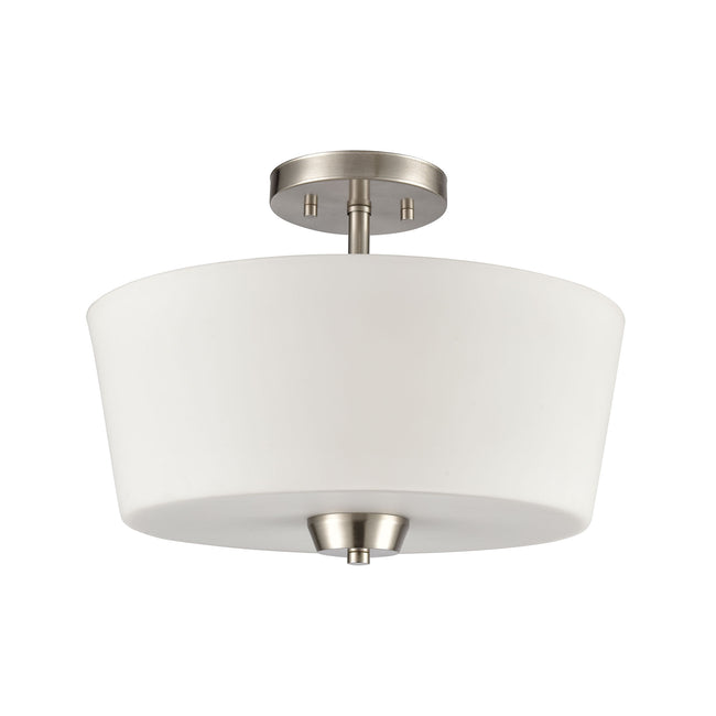 CN310282 - Winslow 15'' Wide 3-Light Semi Flush Mount - Brushed Nickel