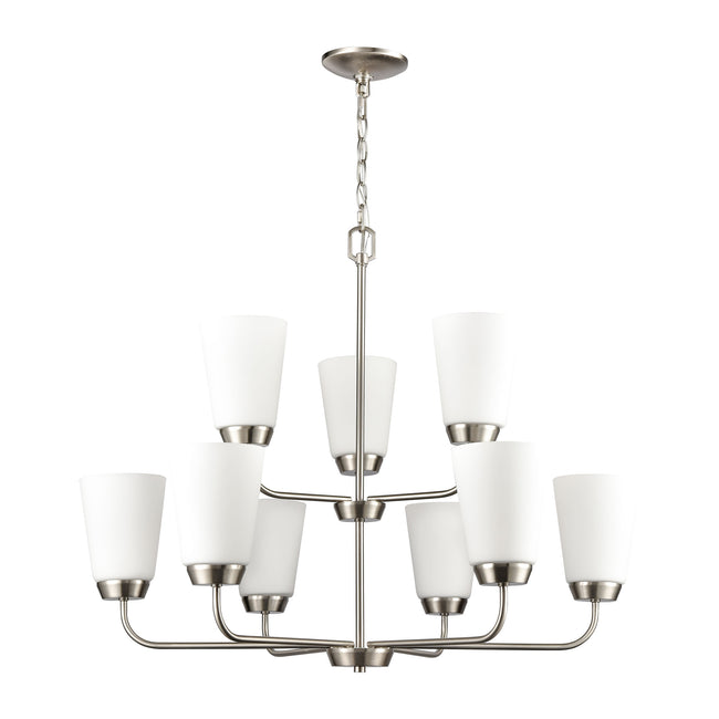 CN310922 - Winslow 30'' Wide 9-Light Chandelier - Brushed Nickel