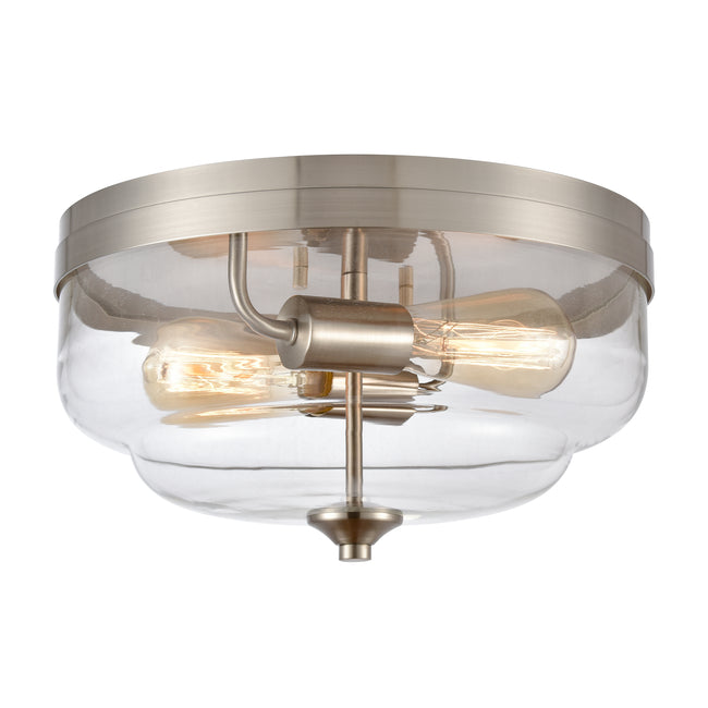 CN320232 - Calistoga 13'' Wide 2-Light Flush Mount - Brushed Nickel