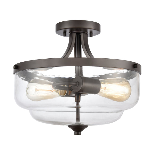 CN320281 - Calistoga 13'' Wide 2-Light Semi Flush Mount - Oil Rubbed Bronze