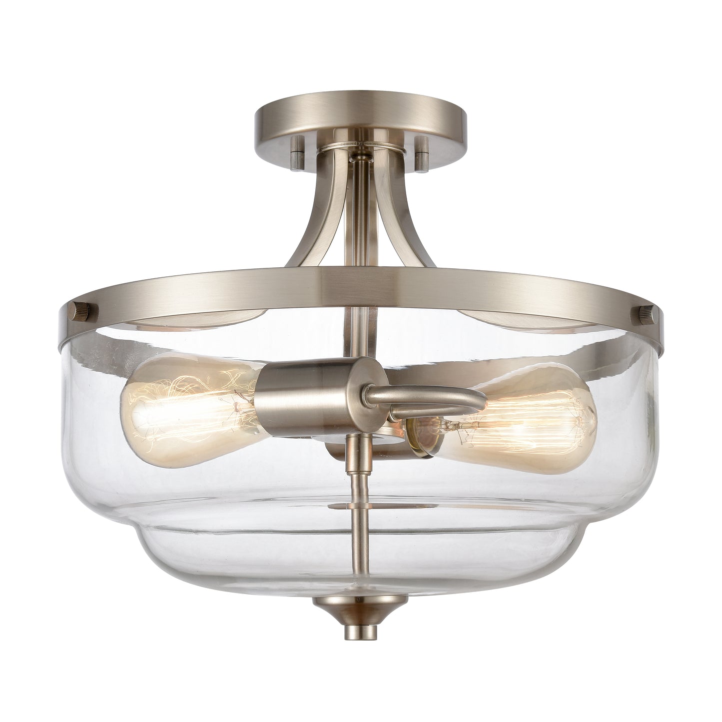 CN320282 - Calistoga 13'' Wide 2-Light Semi Flush Mount - Brushed Nickel