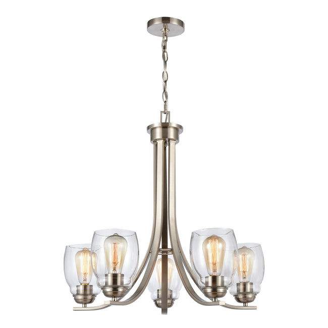 CN320522 - Calistoga 25'' Wide 5-Light Chandelier - Brushed Nickel