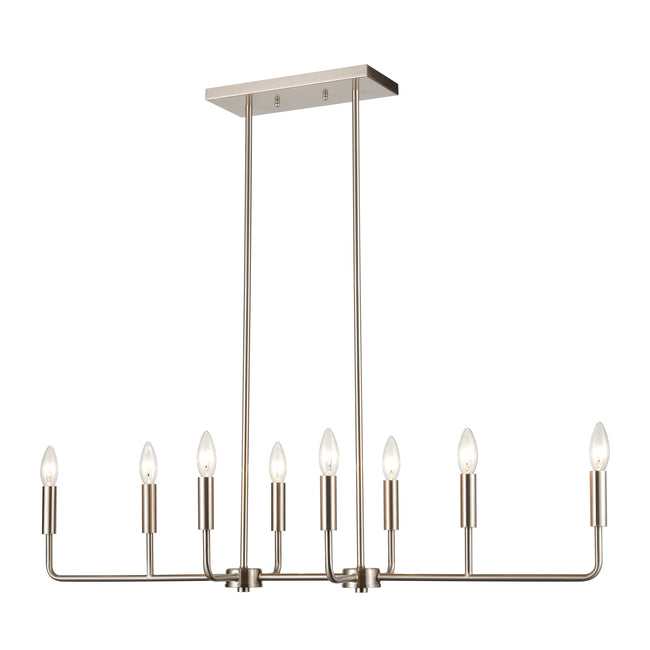 CN330822 - Park Slope 39'' Wide 8-Light Linear Chandelier - Brushed Nickel