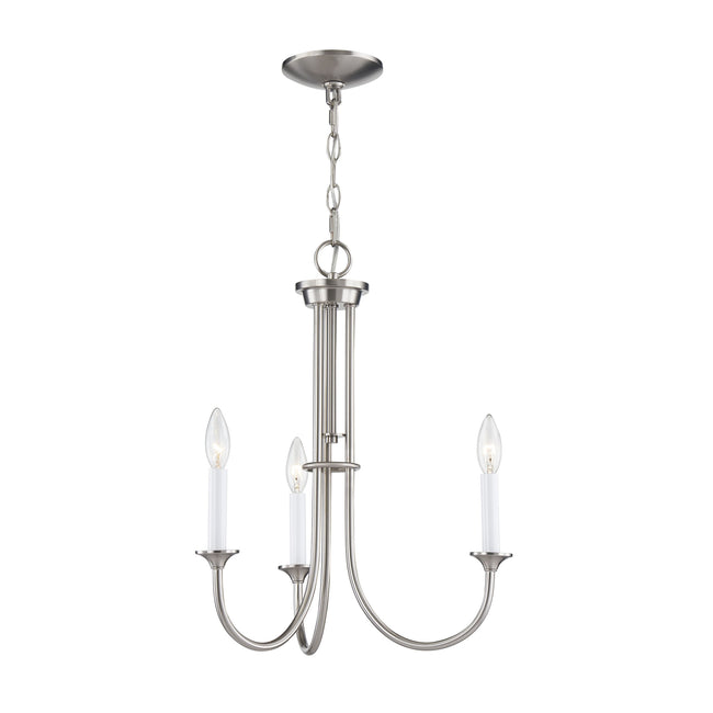 CN340322 - Meadowview 18'' Wide 3-Light Chandelier - Brushed Nickel