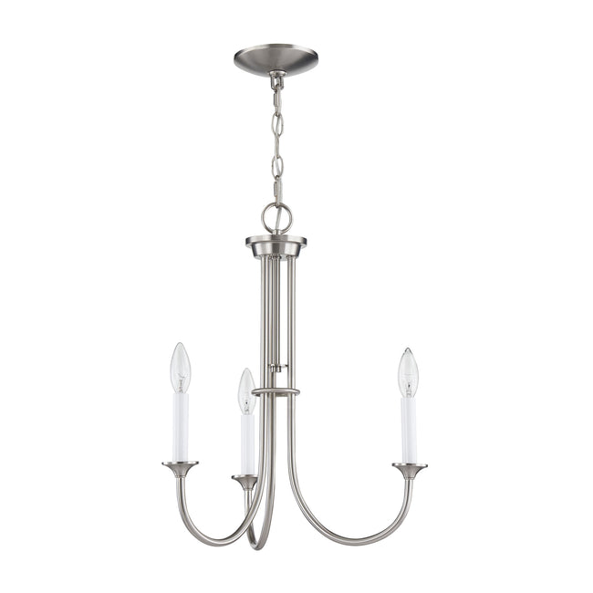 CN340322 - Meadowview 18'' Wide 3-Light Chandelier - Brushed Nickel