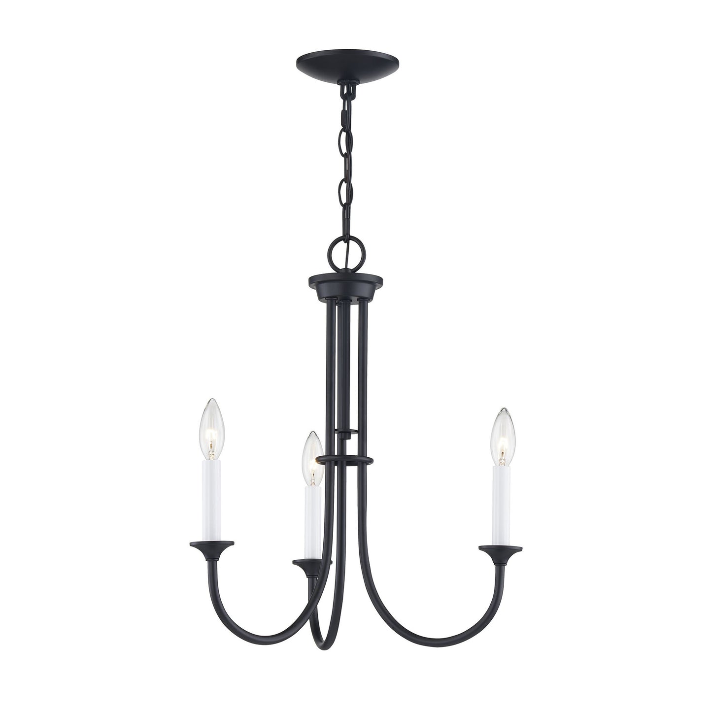 CN340326 - Meadowview 18'' Wide 3-Light Chandelier - Matte Black