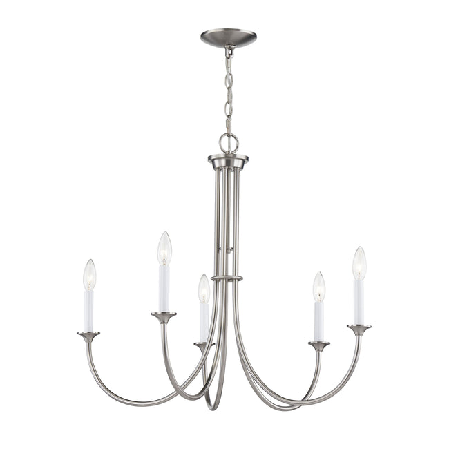 CN340422 - Meadowview 28'' Wide 5-Light Chandelier - Brushed Nickel