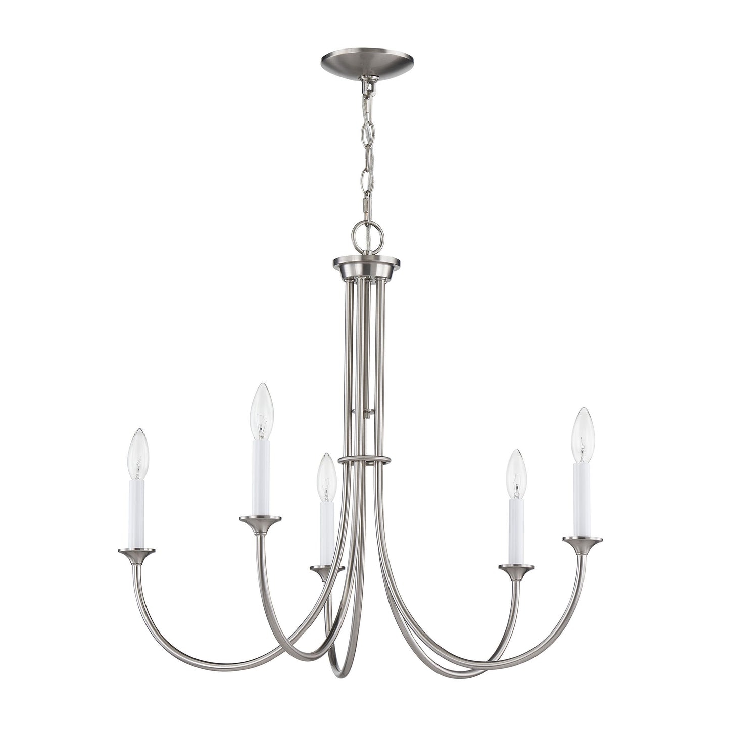 CN340422 - Meadowview 28'' Wide 5-Light Chandelier - Brushed Nickel