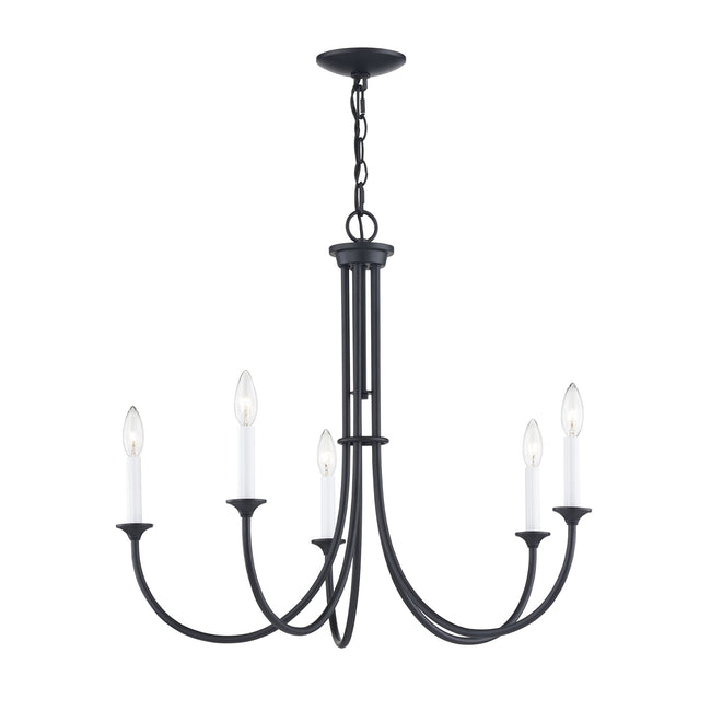 CN340426 - Meadowview 28'' Wide 5-Light Chandelier - Matte Black