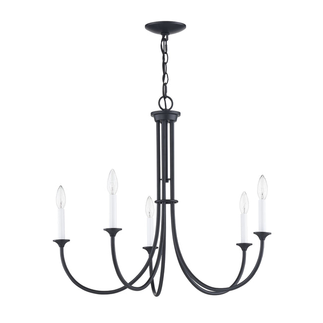 CN340426 - Meadowview 28'' Wide 5-Light Chandelier - Matte Black