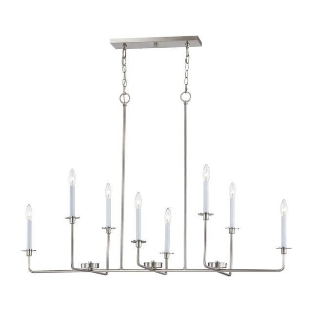 CN340822 - Lexington Green 48'' Wide 8-Light Linear Chandelier - Brushed Nickel