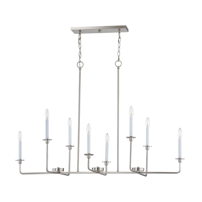 CN340822 - Lexington Green 48'' Wide 8-Light Linear Chandelier - Brushed Nickel