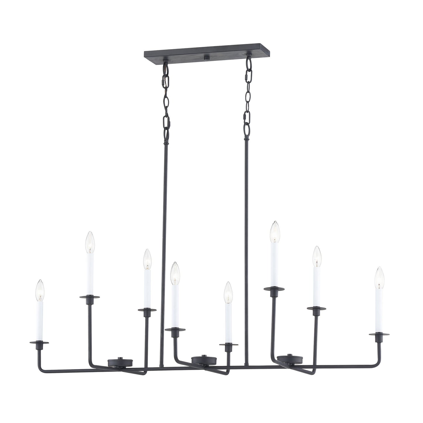 CN340826 - Lexington Green 48'' Wide 8-Light Linear Chandelier - Matte Black