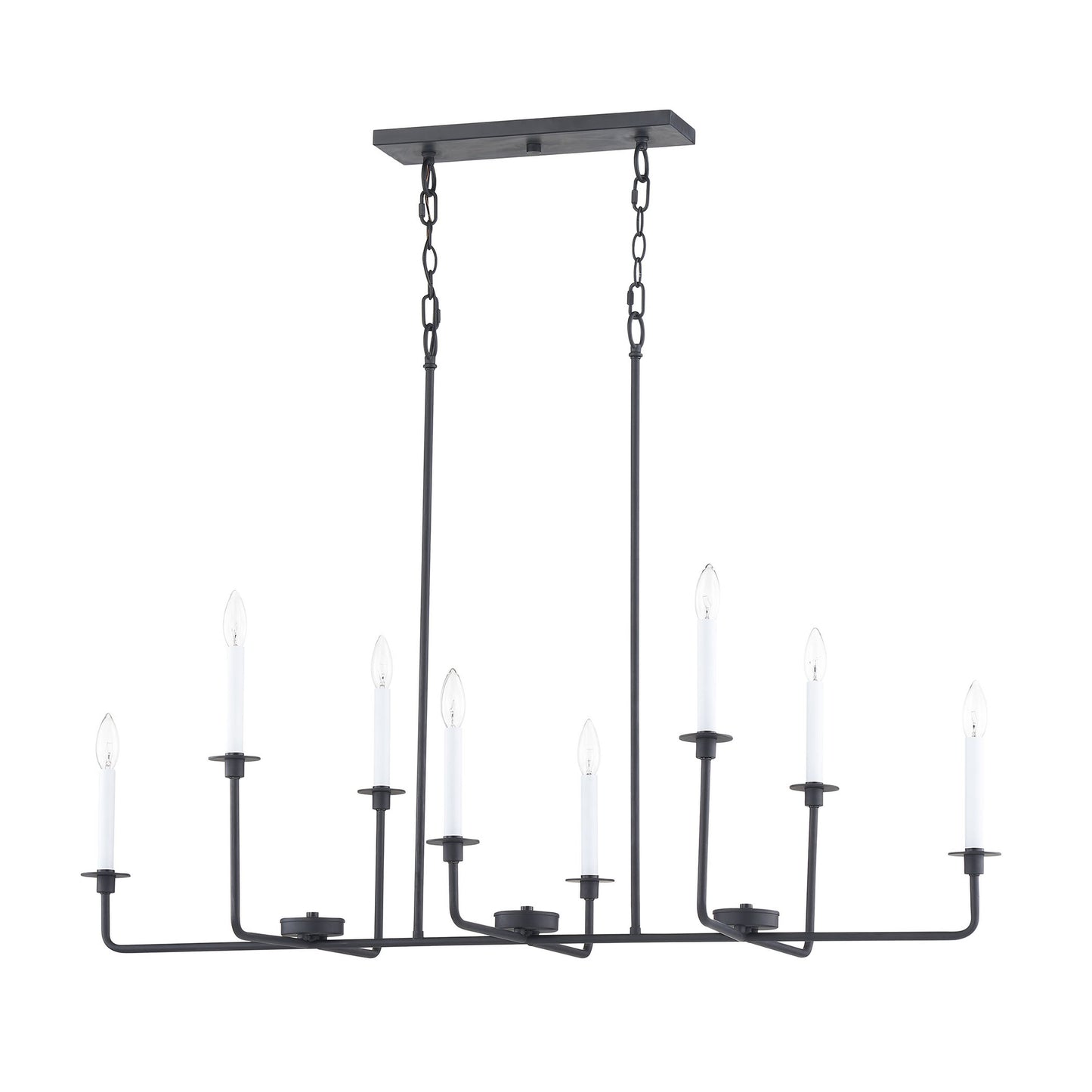 CN340826 - Lexington Green 48'' Wide 8-Light Linear Chandelier - Matte Black