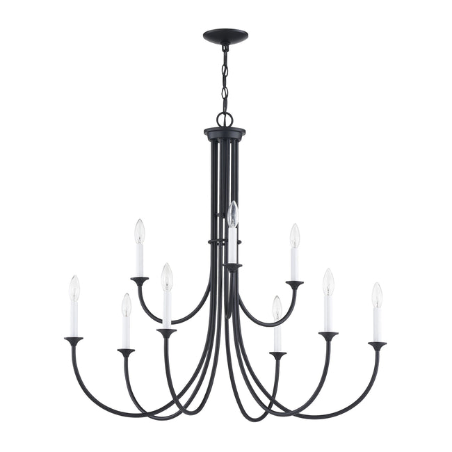 CN340926 - Meadowview 36'' Wide 9-Light Chandelier - Matte Black