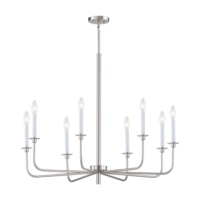 CN341822 - Lexington Green 38'' Wide 8-Light Chandelier - Brushed Nickel