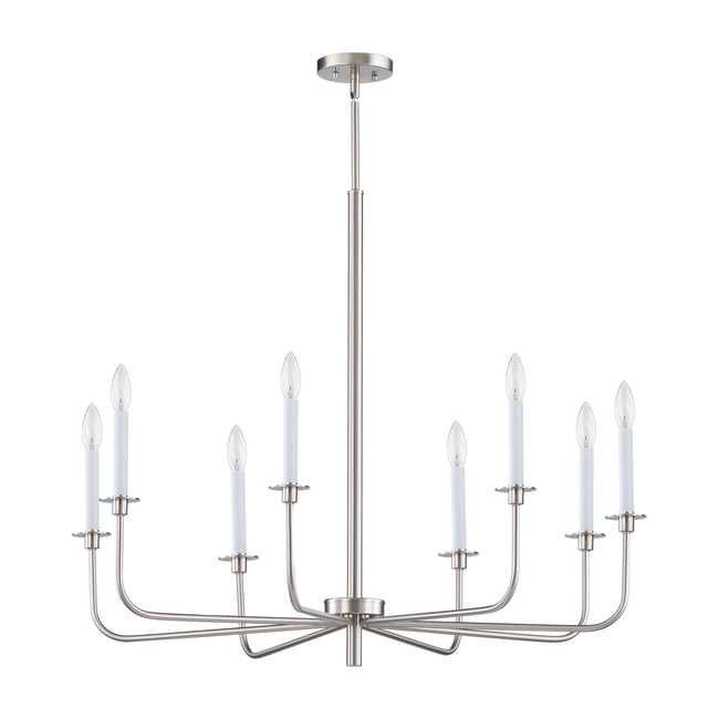 CN341822 - Lexington Green 38'' Wide 8-Light Chandelier - Brushed Nickel