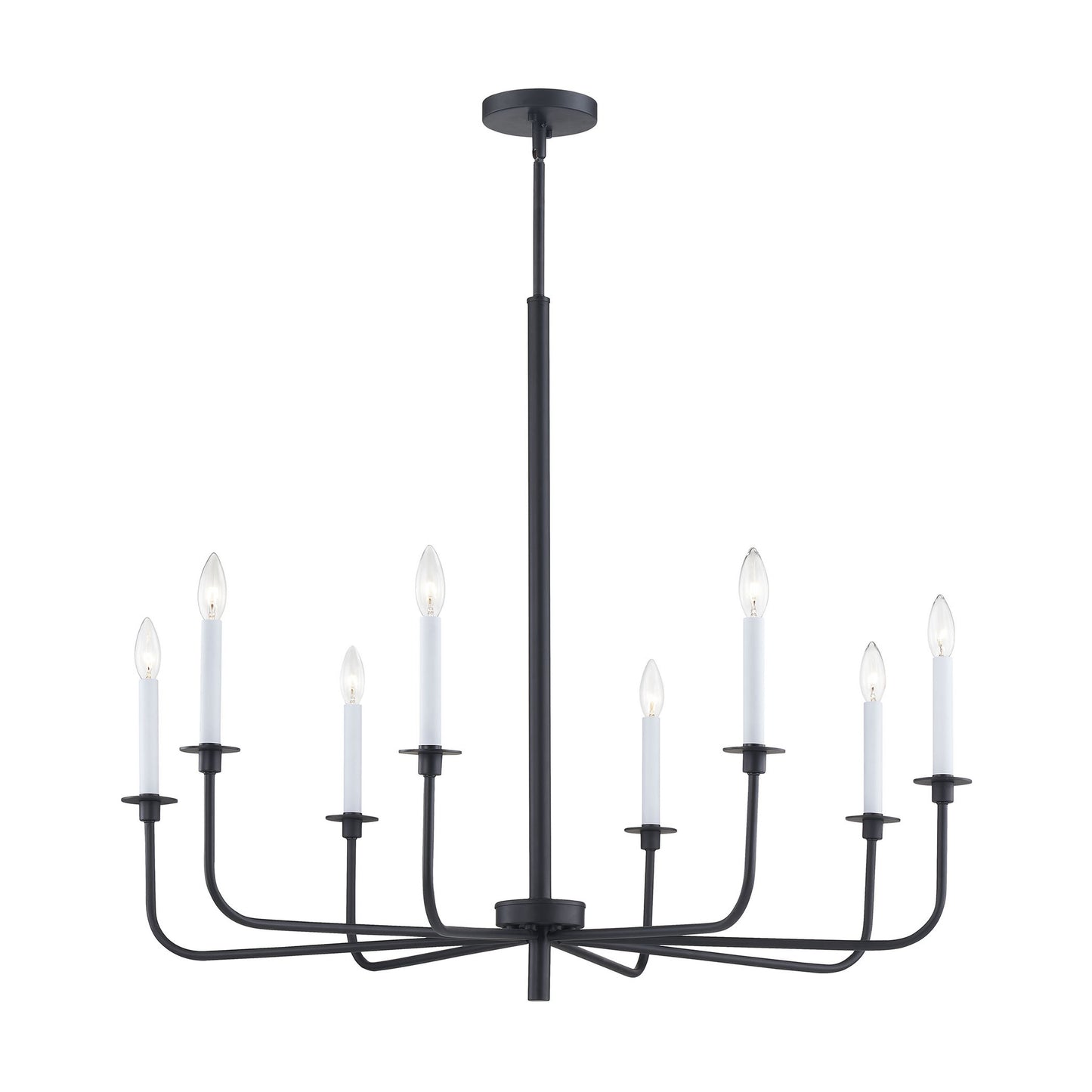 CN341826 - Lexington Green 38'' Wide 8-Light Chandelier - Matte Black