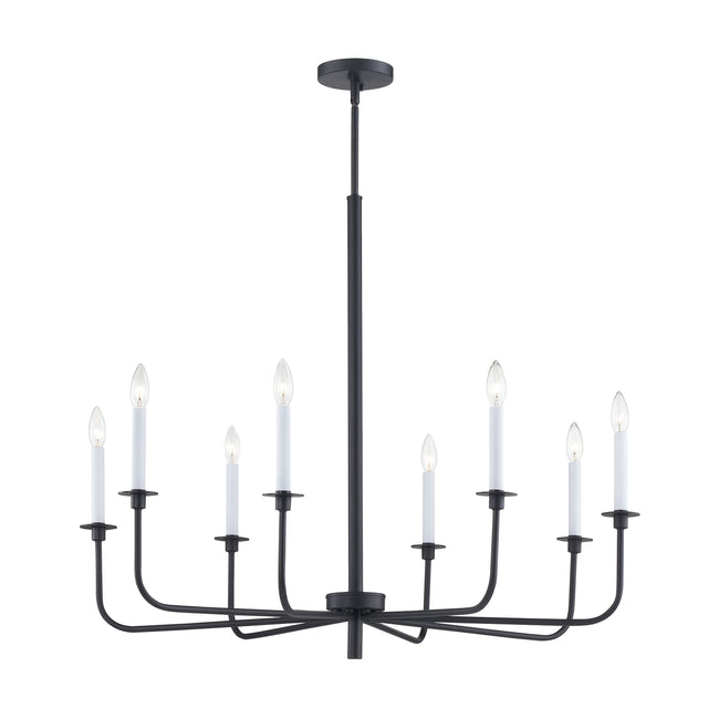 CN341826 - Lexington Green 38'' Wide 8-Light Chandelier - Matte Black