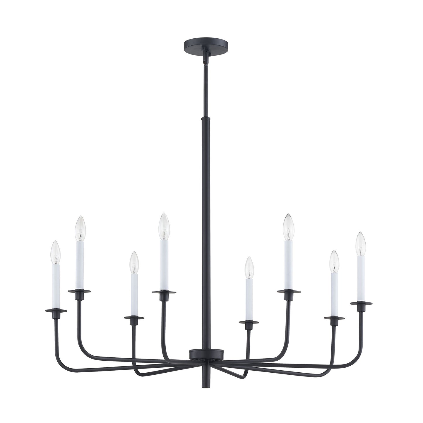 CN341826 - Lexington Green 38'' Wide 8-Light Chandelier - Matte Black