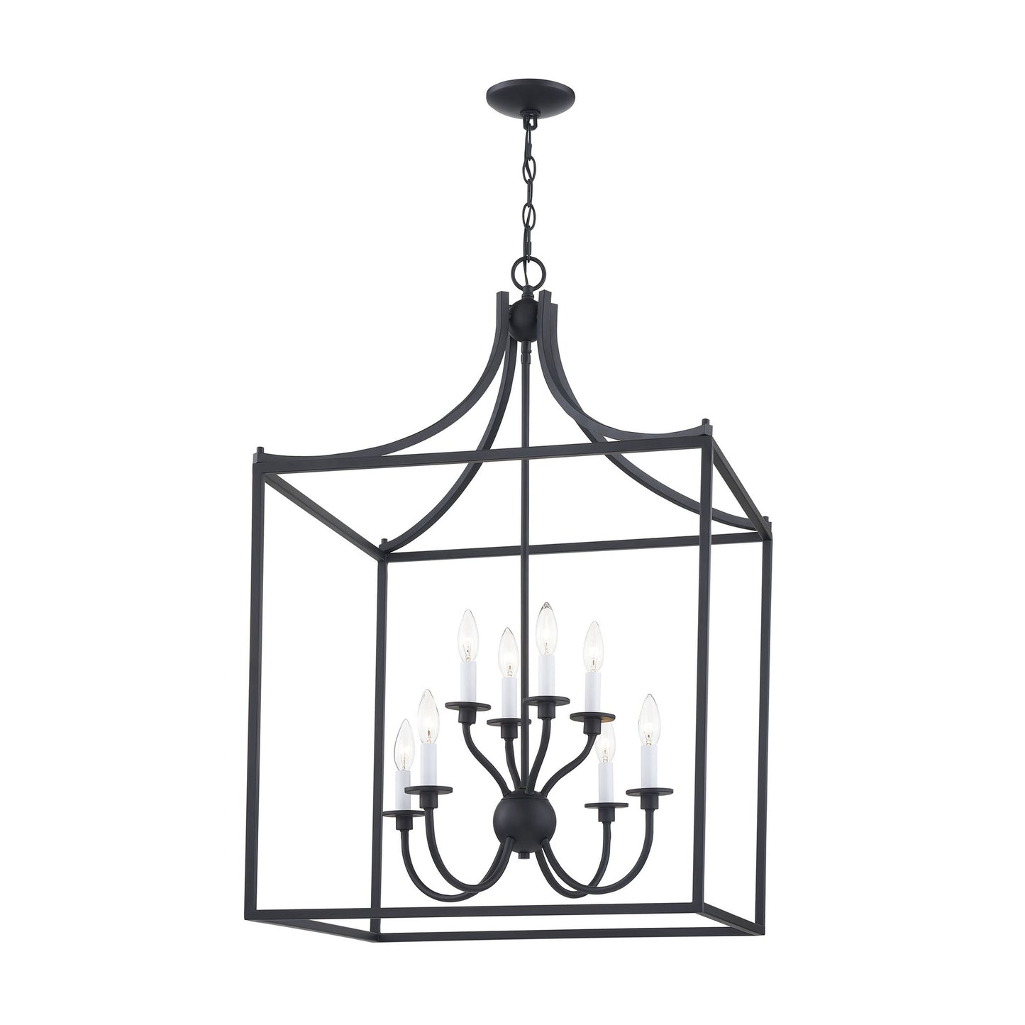 CN700816 - Prescott 24'' Wide 8-Light Chandelier - Mattte Black