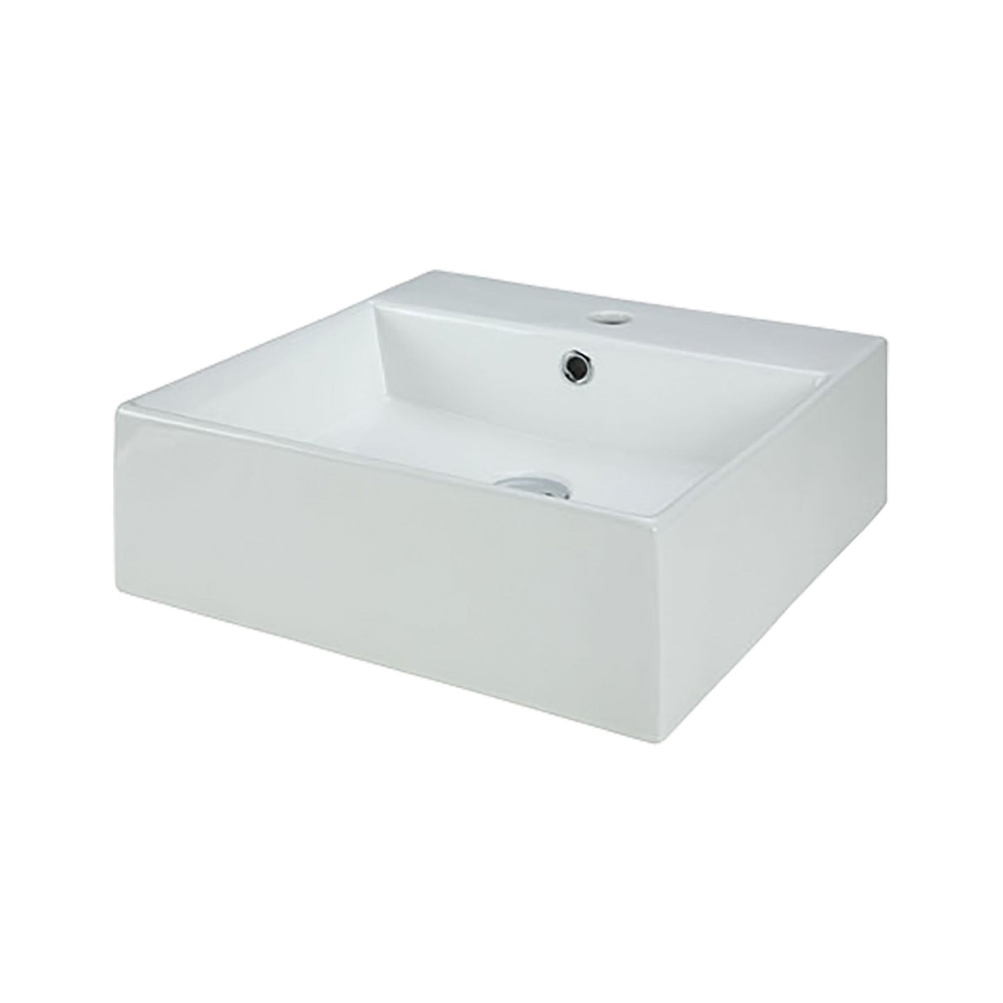 CVE189SQ - Vitreous China Square Vessel Sink - White