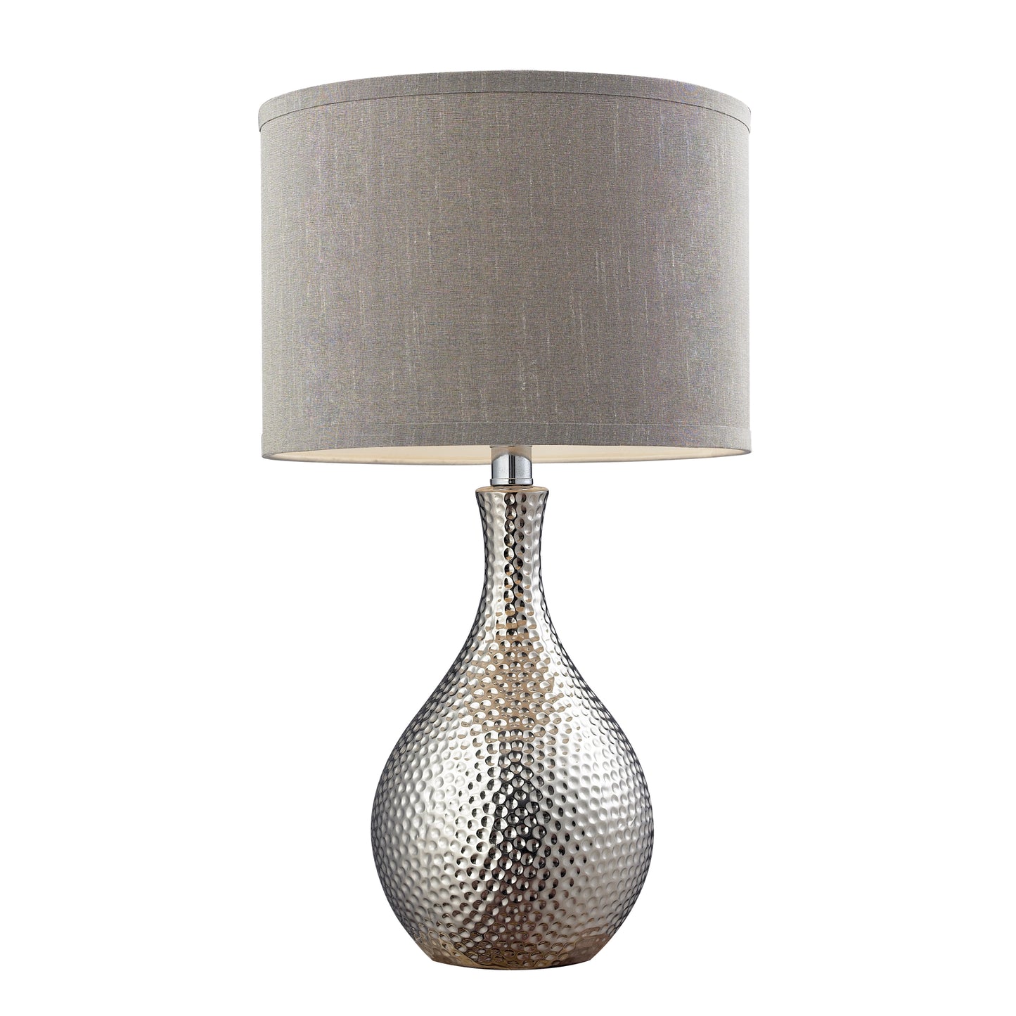 D124 - Hammered Chrome 21.5'' High 1-Light Table Lamp - Chrome