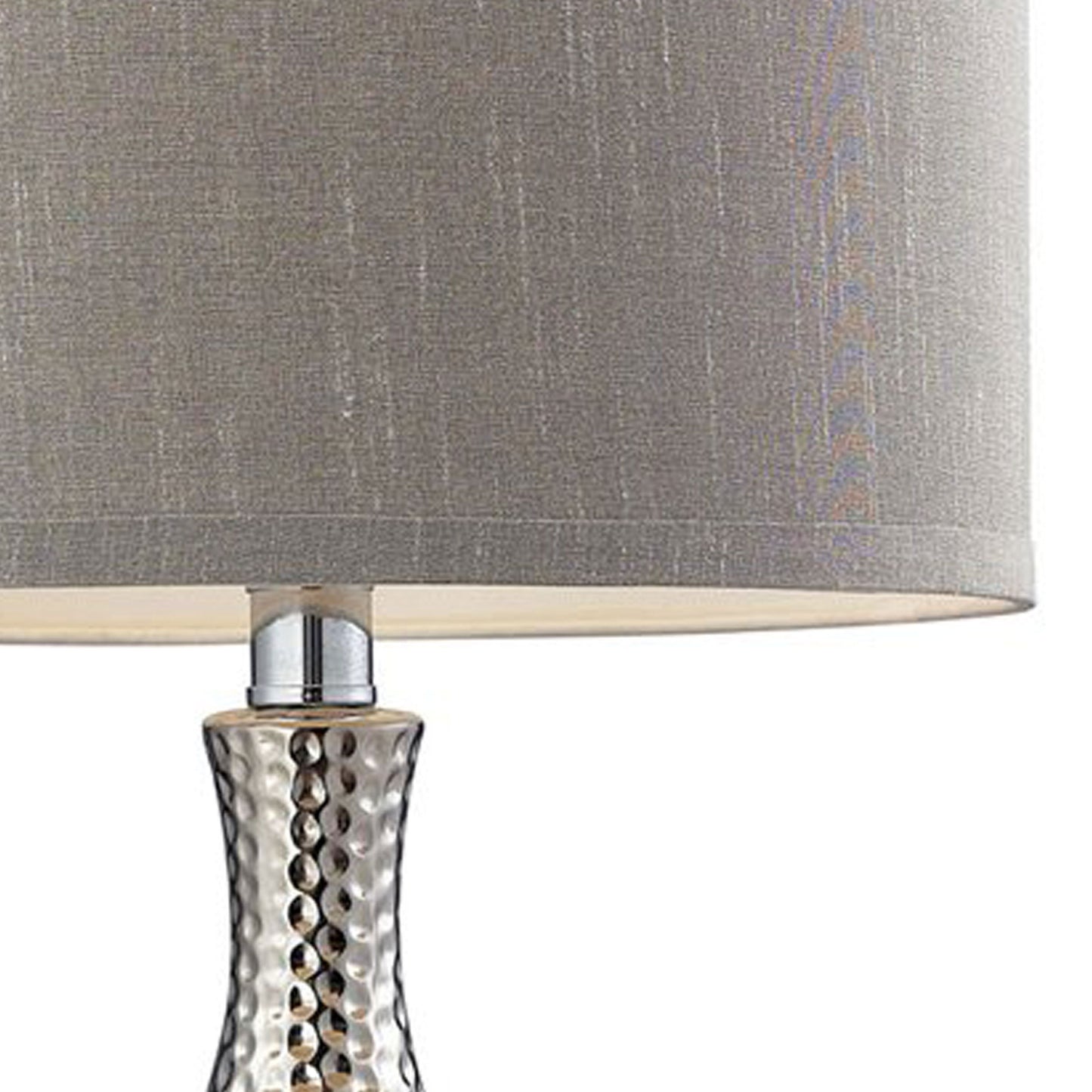 D124 - Hammered Chrome 21.5'' High 1-Light Table Lamp - Chrome