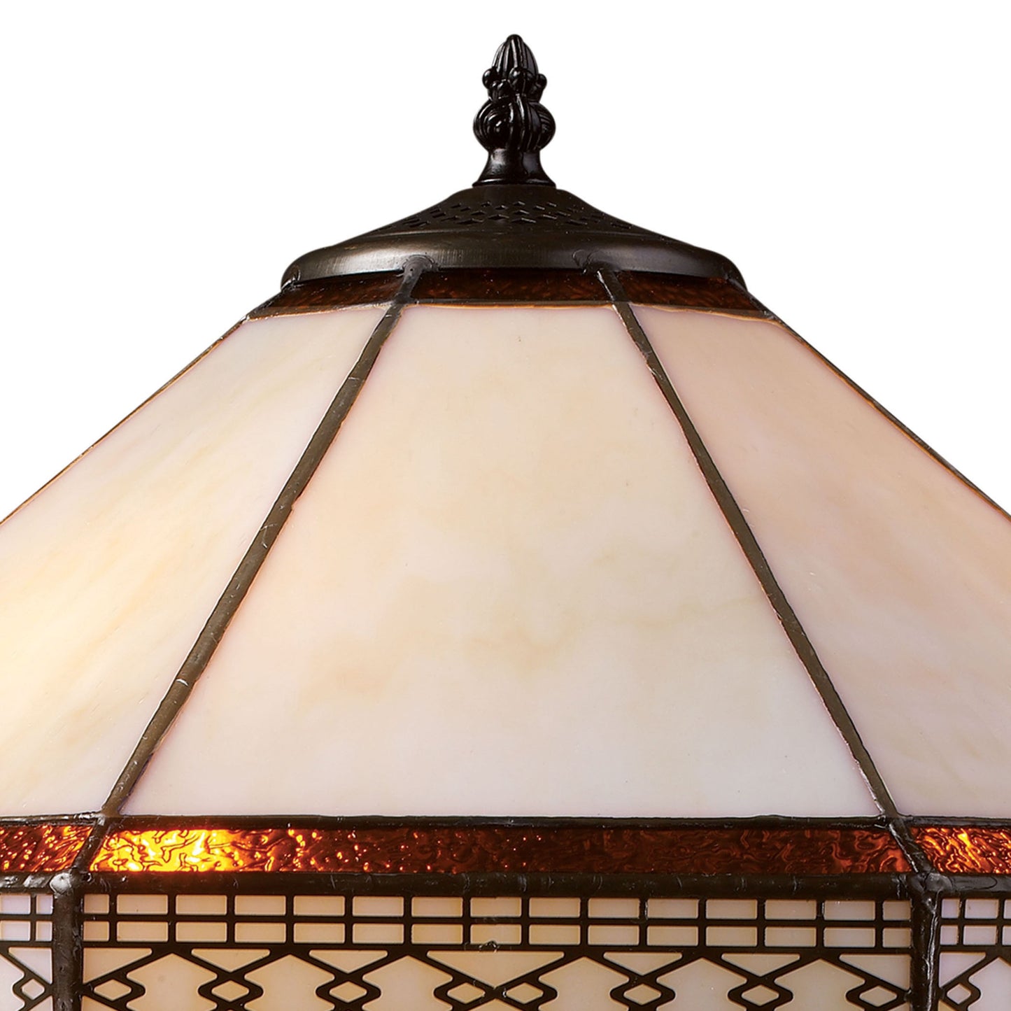 D1858 - Stone Filigree 24'' High 2-Light Table Lamp - Tiffany Bronze