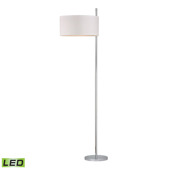 D2473-LED - Attwood 64'' High 1-Light Floor Lamp - Polished Nickel