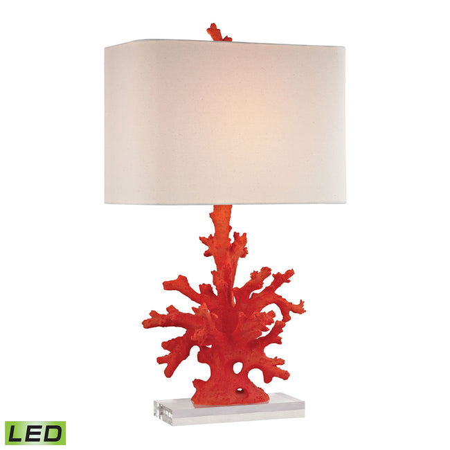 D2493-LED - Red Coral 28'' High 1-Light Table Lamp - Red