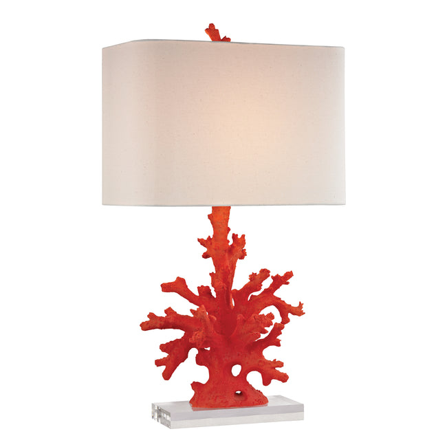 D2493 - Red Coral 28'' High 1-Light Table Lamp - Red