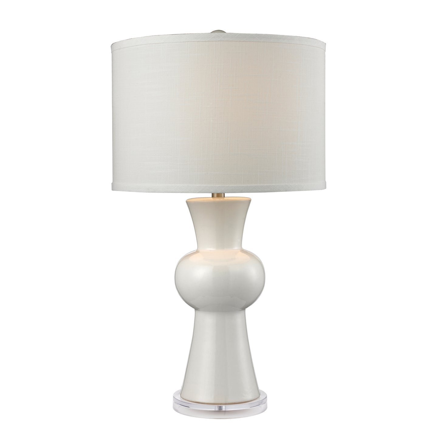 D2618 - White Ceramic 28'' High 1-Light Table Lamp - Gloss White