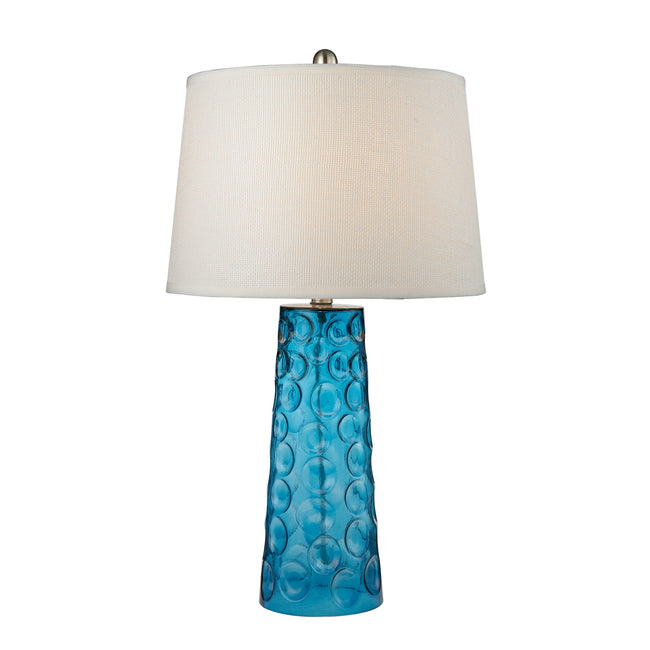 D2619 - Hammered Glass 27'' High 1-Light Table Lamp - Blue