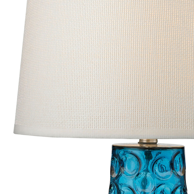 D2619 - Hammered Glass 27'' High 1-Light Table Lamp - Blue