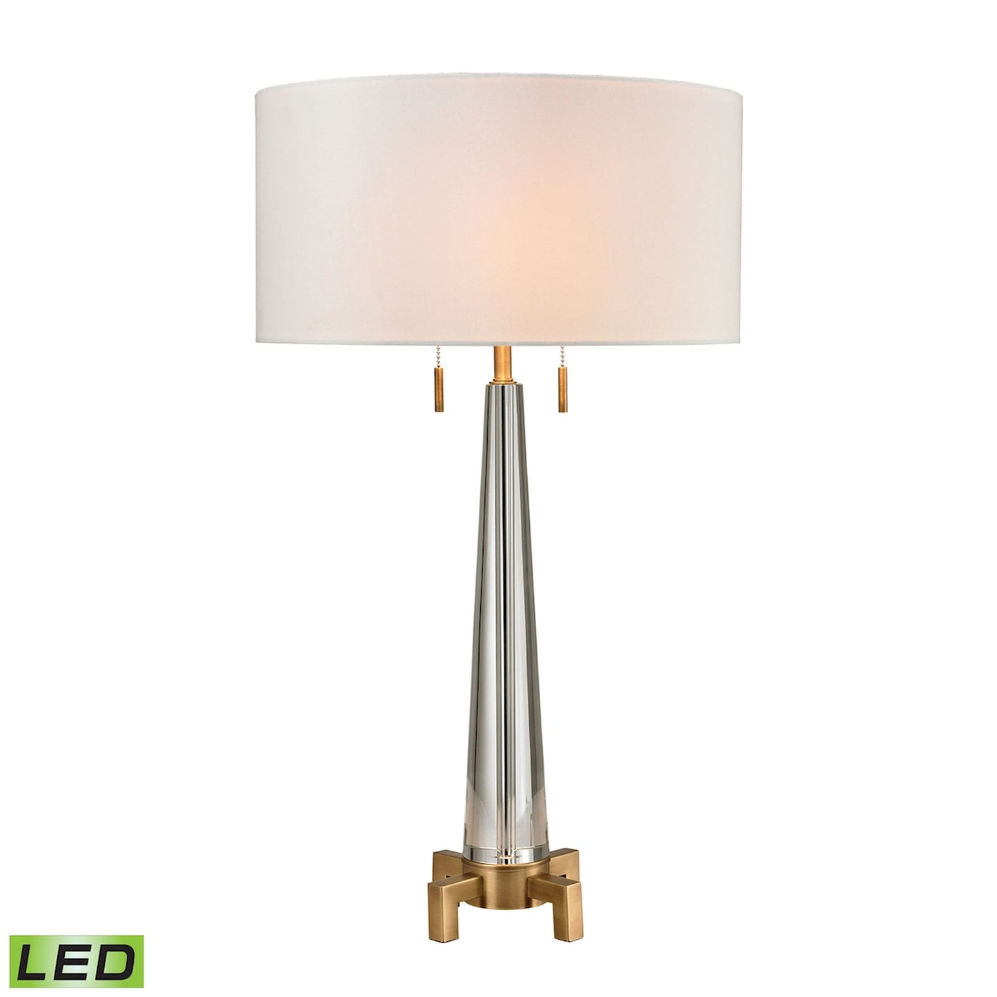 D2682-LED - Bedford 30'' High 2-Light Table Lamp - Aged Brass